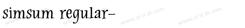 simsum regular字体转换